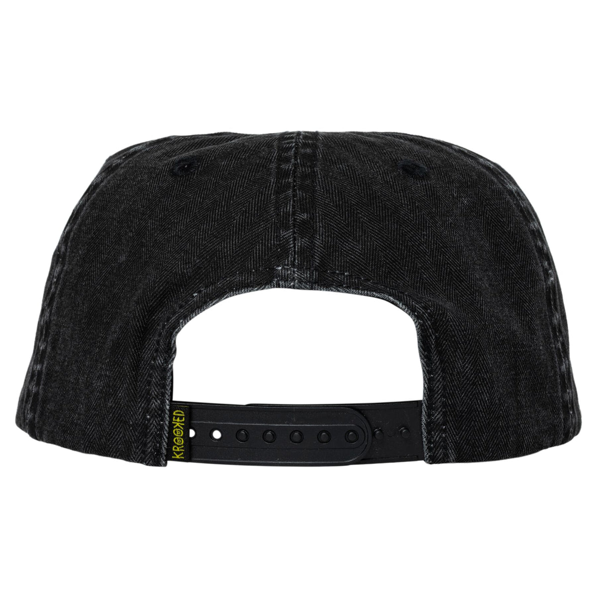 Krooked Eyes Washed Black Snapback Hat