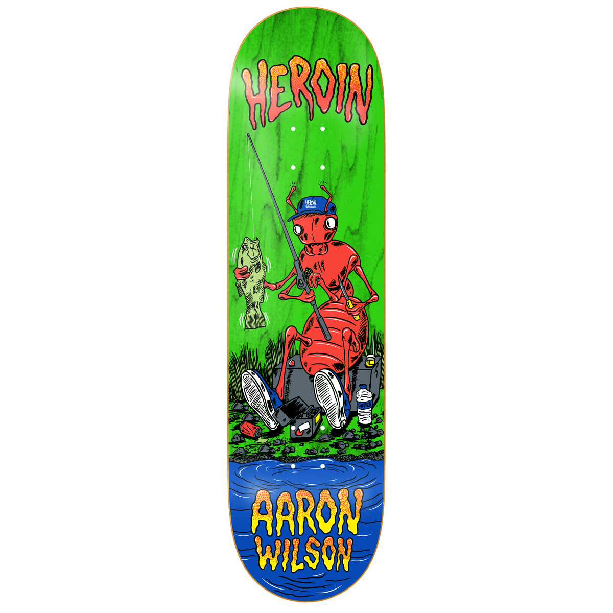 Heroin Skateboards Aaron Wilson Bug 8.5" Assorted Stain Skateboard Deck