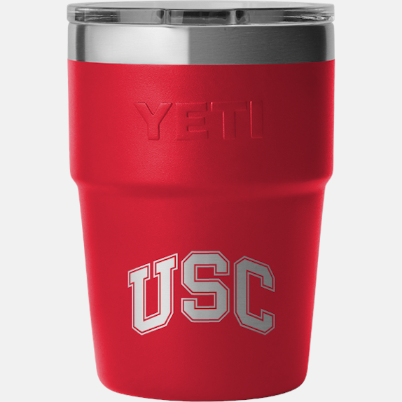 Yeti USC NCAA Red B Rambler 16oz  Stackable Cup