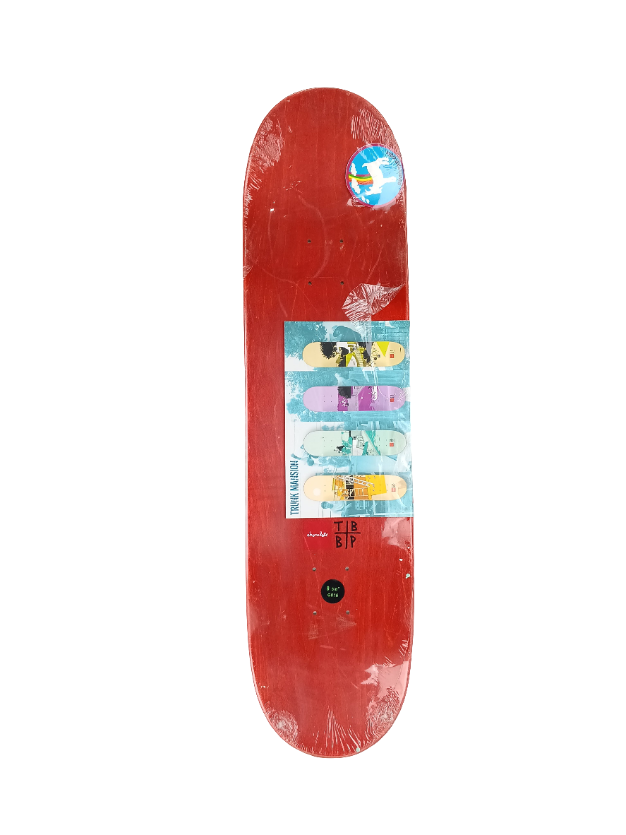 Chocolate Raven Tershy Trunk TBBP Trunk Mansion Series Backside Ollie Blue White Teal Size 8.38 Vintage NOS Deck