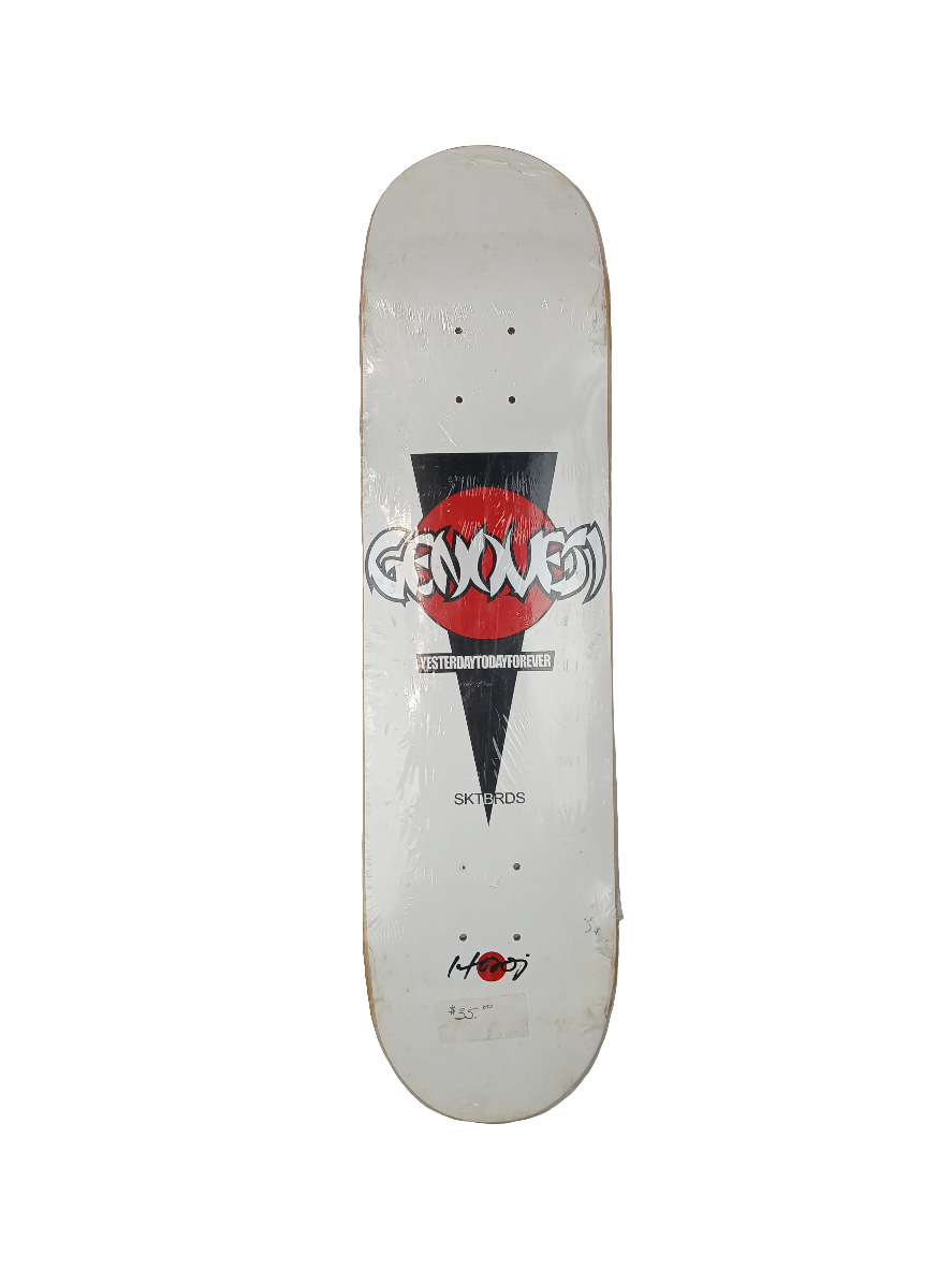 Hosoi Andre Genovesi Hammerhead Logo White Black Red Size 7.8" Vintage NOS Deck