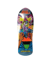 World Industries Jesse Martinez Rock em Sock em Robots Graphic Multi Color Size 10 Shaped Skateboard Deck