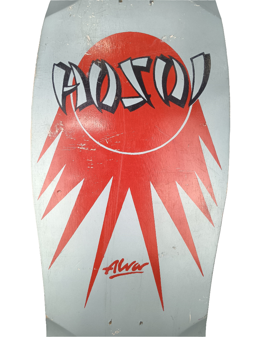 Alva Christian Hosoi Original Rising Sun 1984 Disposable Book Colorway Red/Grey/Black Size 10.38 Original NOS Deck