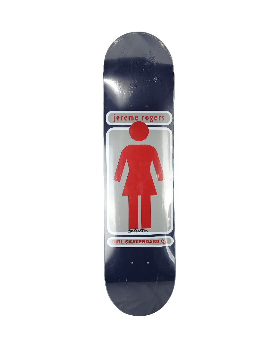 Girl Jereme Rogers 93 Til' OG Logo Red Grey Blue White Size 7.5" Vintage NOS Deck