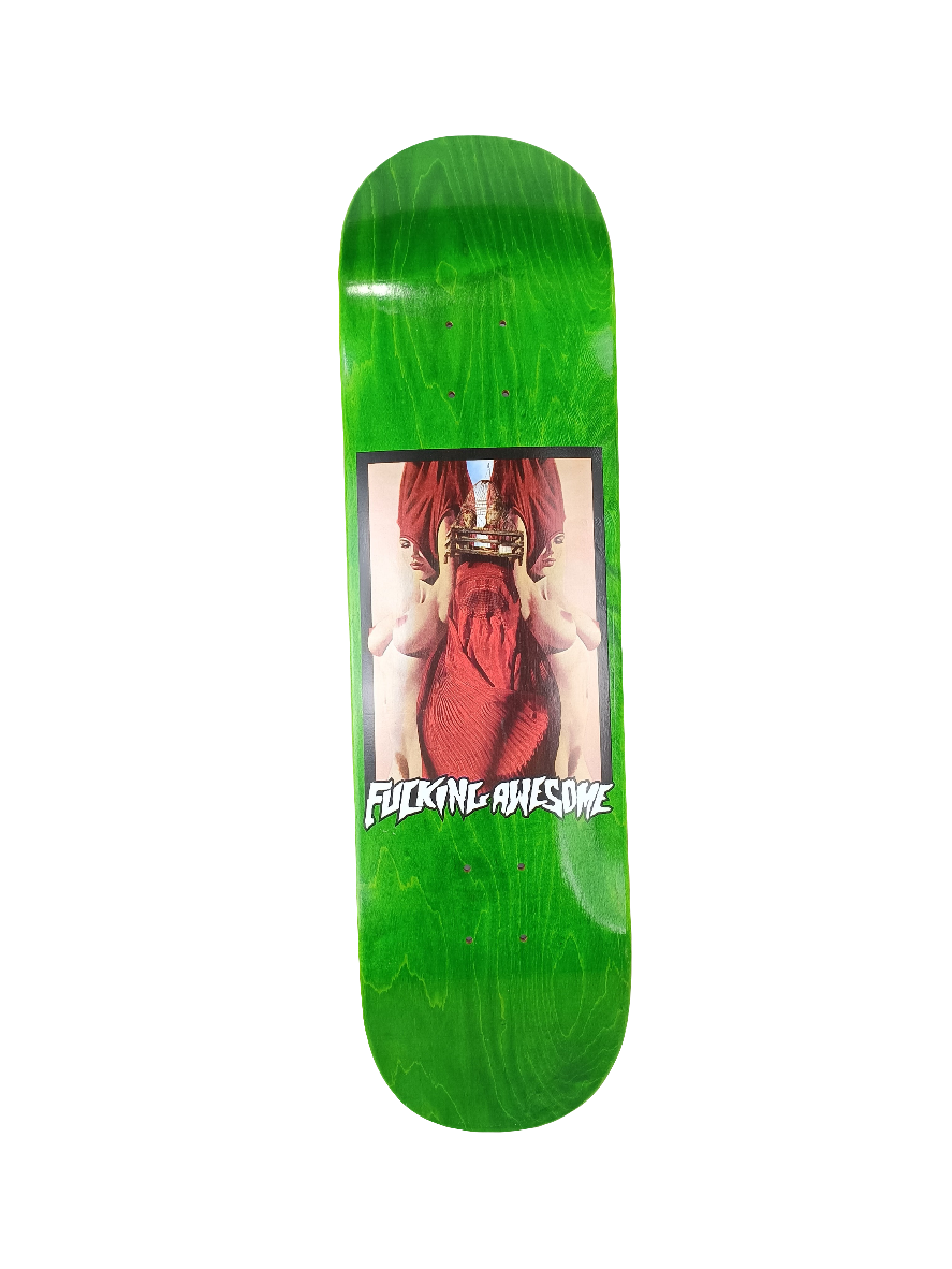Fucking Awesome Kevin Bradley Woman Still Life Green Woodgrain White Red Size 8.4" Vintage NOS Deck