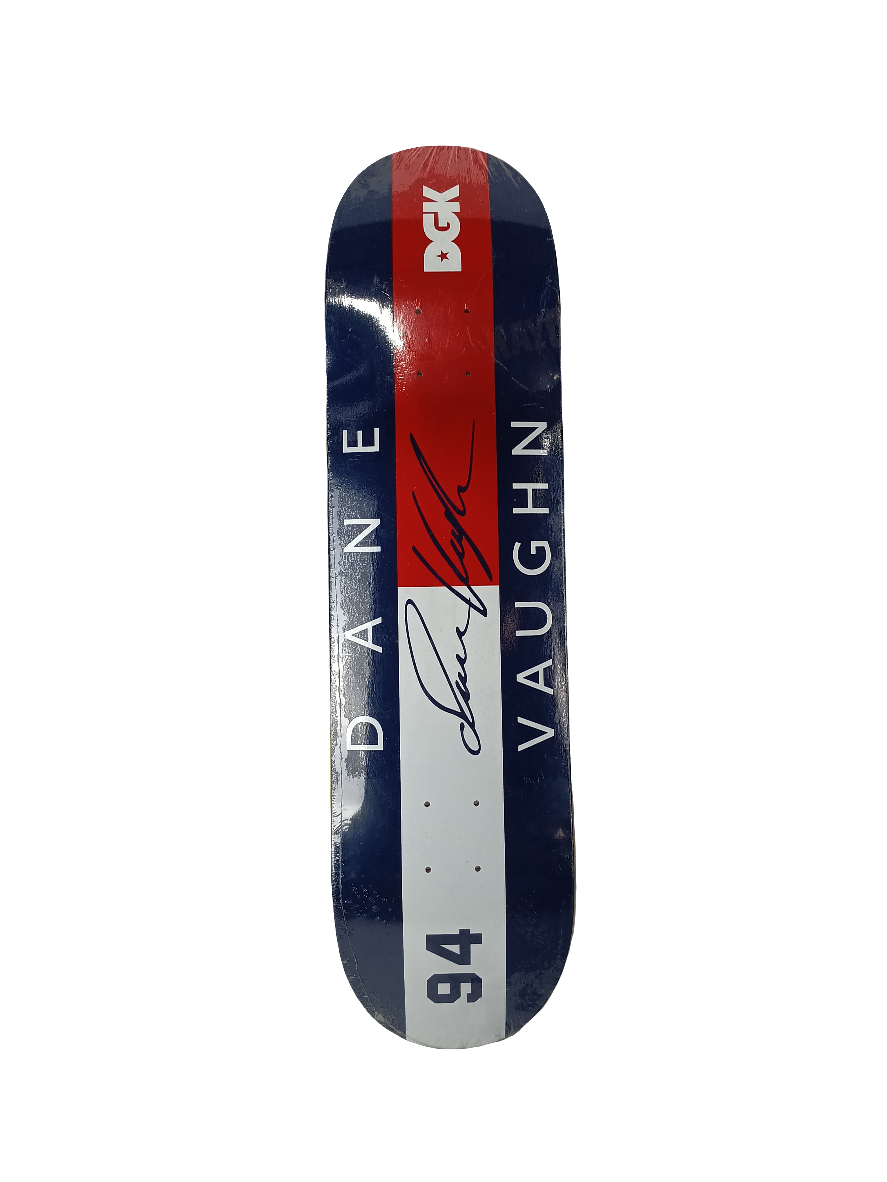 DGK Dane Vaughn 94 Signature Blue Red White Size 8.25 Vintage NOS Deck