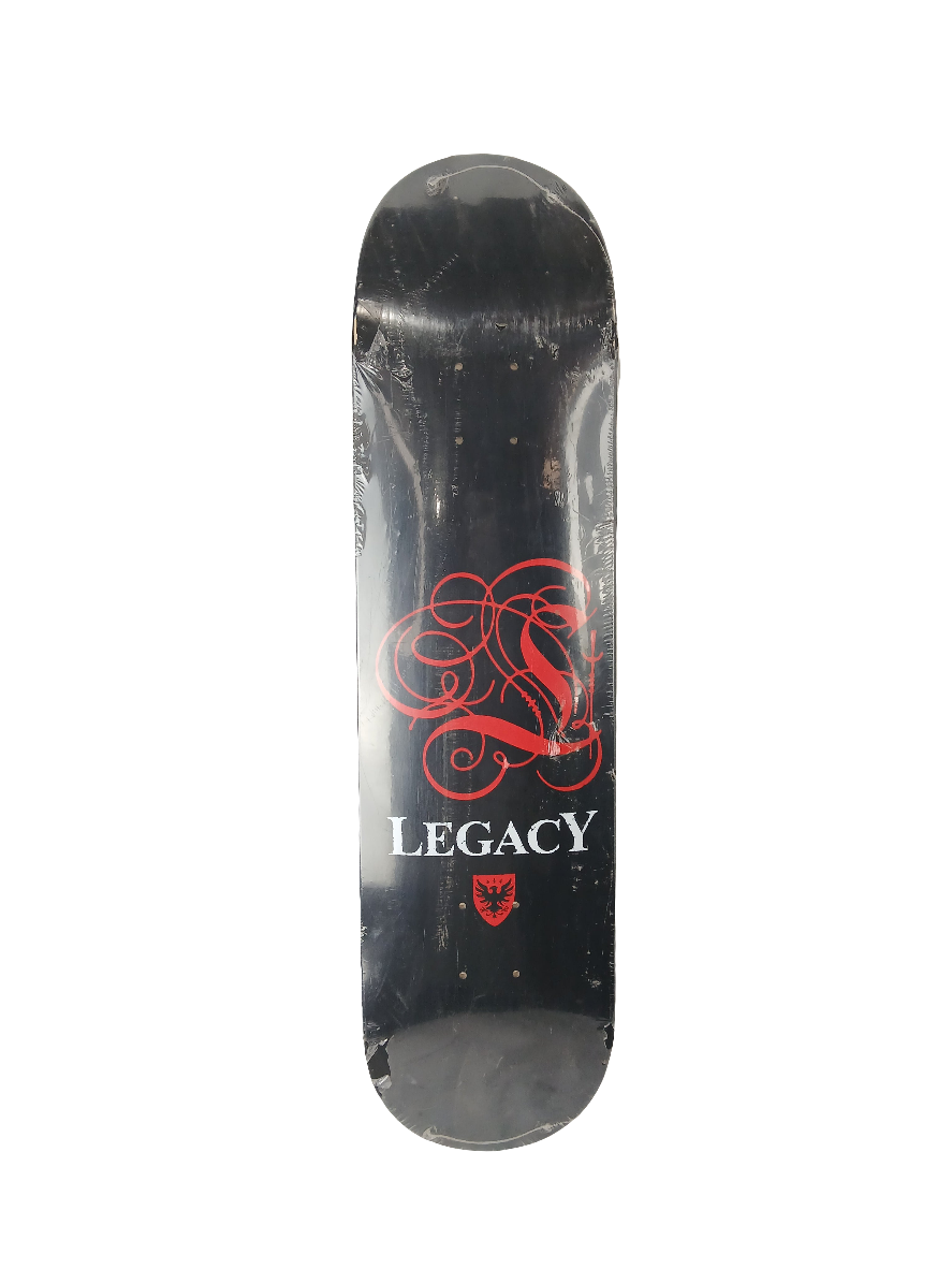 Legacy Team Script Black Red White Size 7.9" Vintage NOS Deck