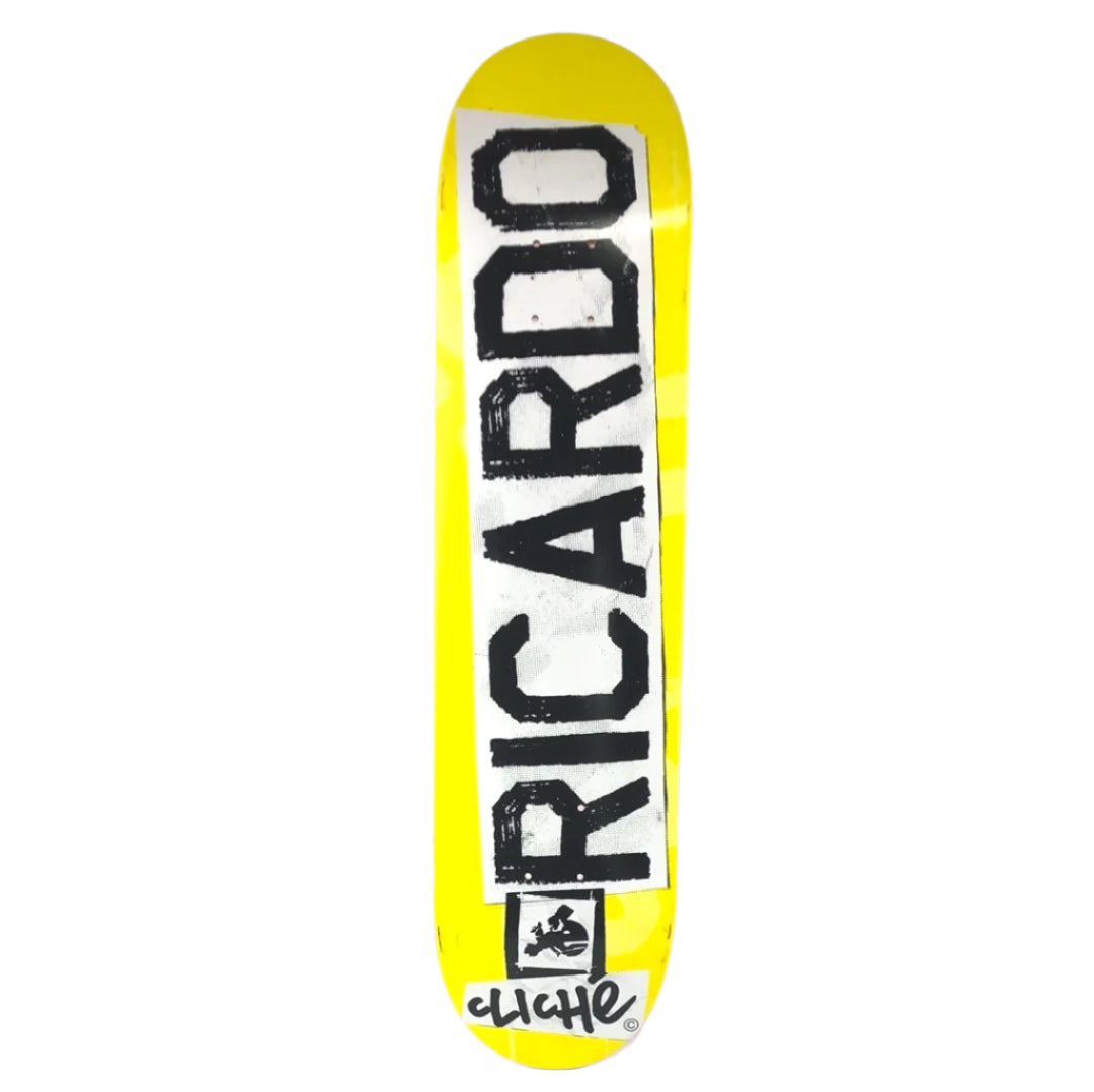 Cliché Ricardo Fonesca Classic Theme Yellow/Black/White 7.5'' Skateboard Deck