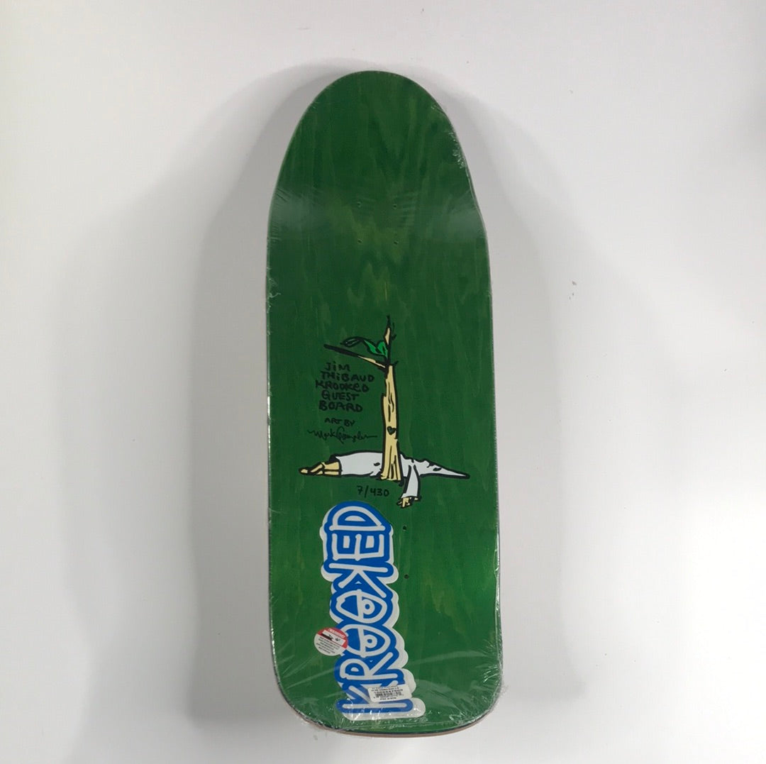 Krooked Jim Thibaud Guest Board Mark Gonzales Art Wood Grain 9.75 Skateboard Deck