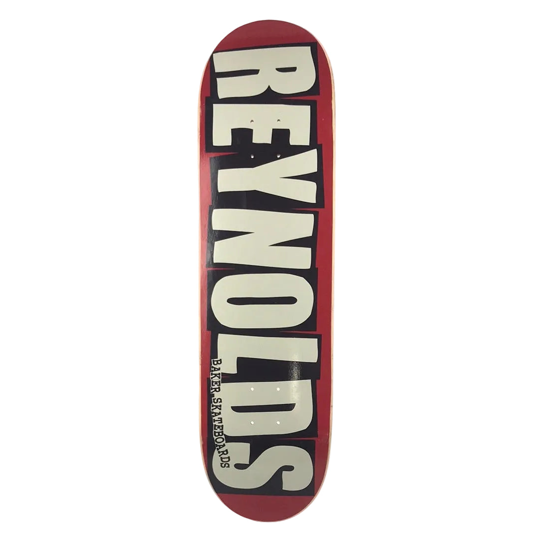 Baker Andrew Reynolds Baker Font RED/White 8.475'' Skateboard Deck