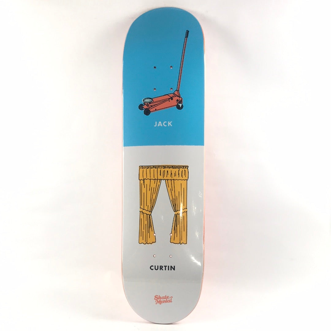 Skate Mental Jack Curtain Imagery Blue/White 8.25'' Skateboard Deck