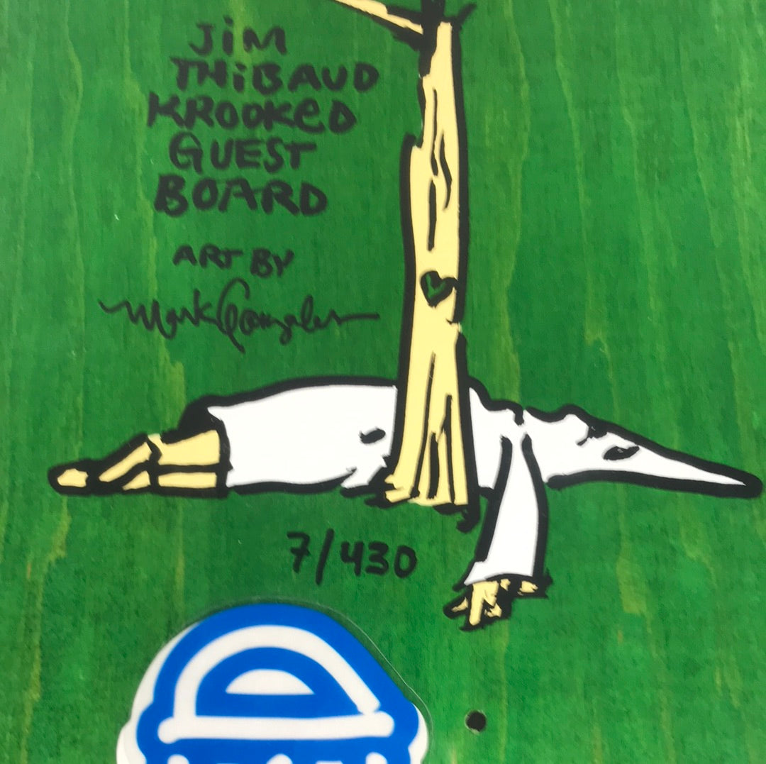Krooked Jim Thibaud Guest Board Mark Gonzales Art Wood Grain 9.75 Skateboard Deck
