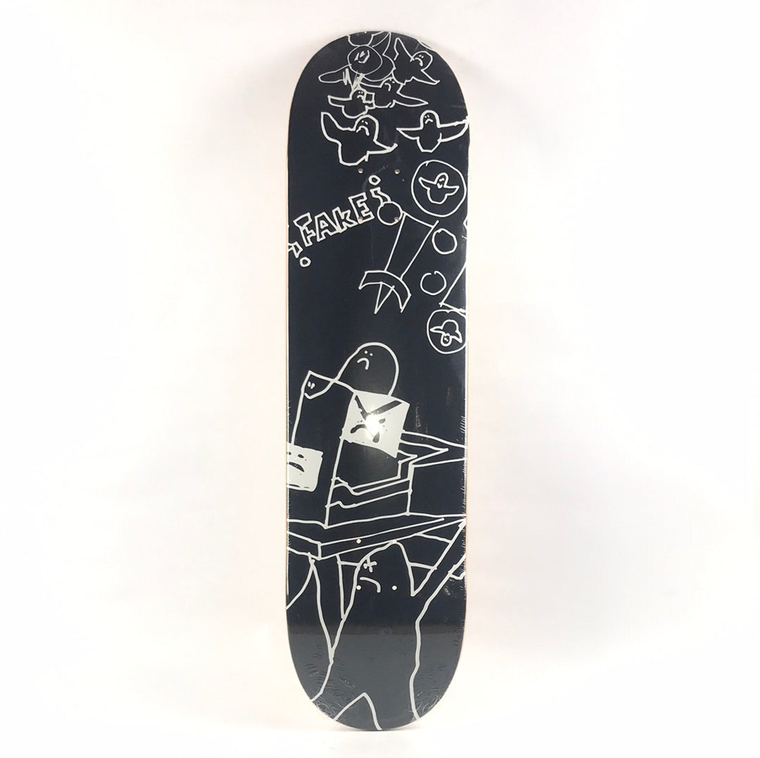 Agenda Mark Gonzales Fake I Black/White 8.25" Skateboard Deck