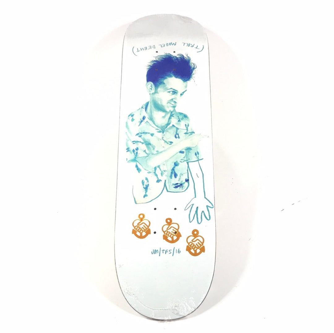 Friendship John McGuire Troll Model White/Blue 8.125'' Skateboard Deck
