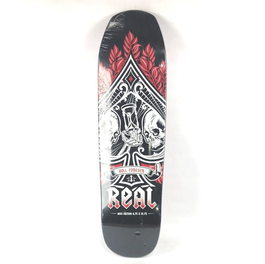 Real Roll For Ever Black/White/Red 8.75'' Skateboard Deck