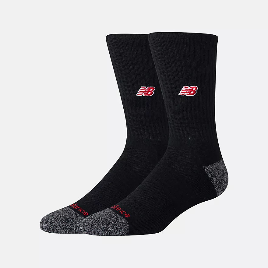 New Balance Active NB Premium Crew Black 2 Pack Socks