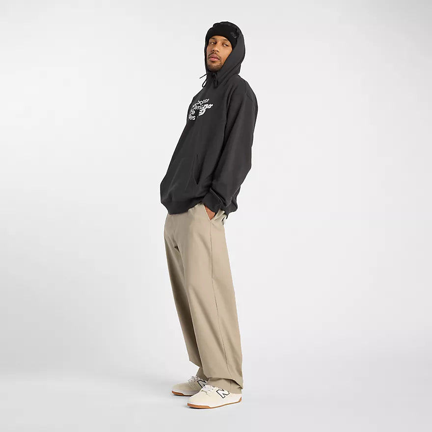 New Balance Numeric Logo Black French Terry Hooded Sweatshirt
