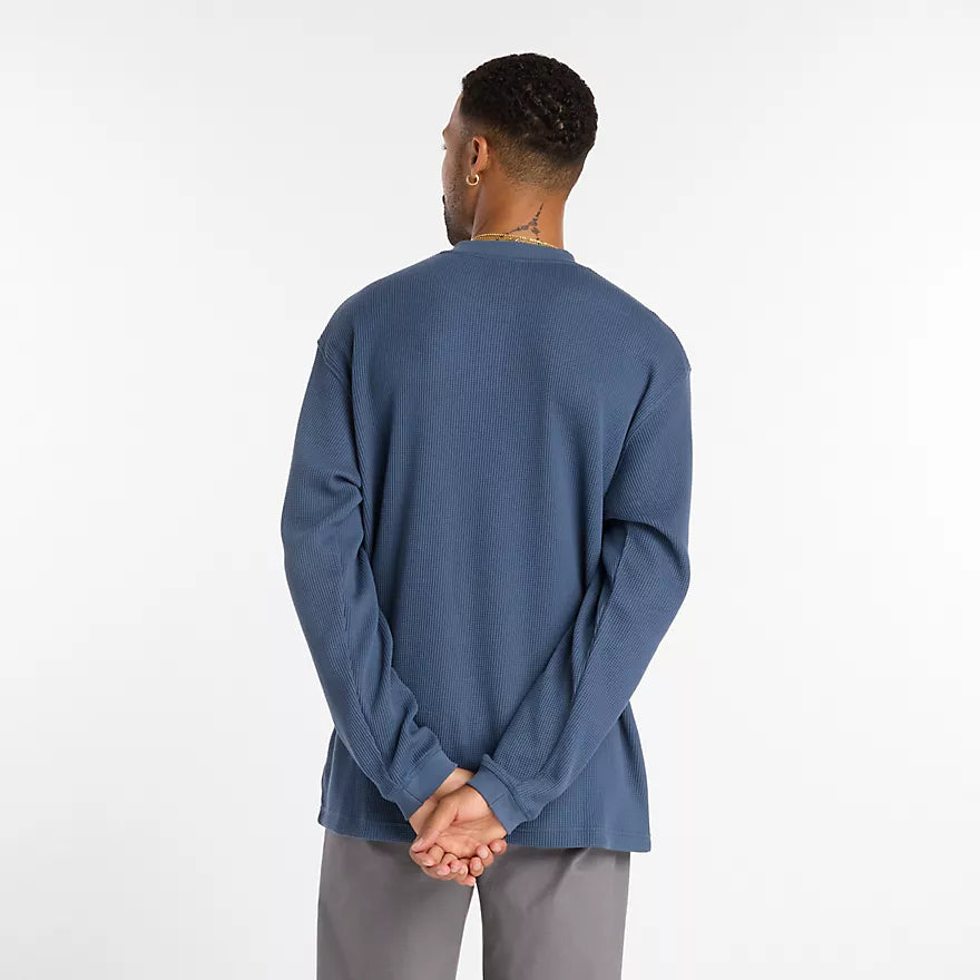 New Balance Numeric Vintage Indigo Waffle Knit L/s Henley