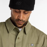 New Balance Numeric Button Up Dark Olivine L/s Button Up Shirt