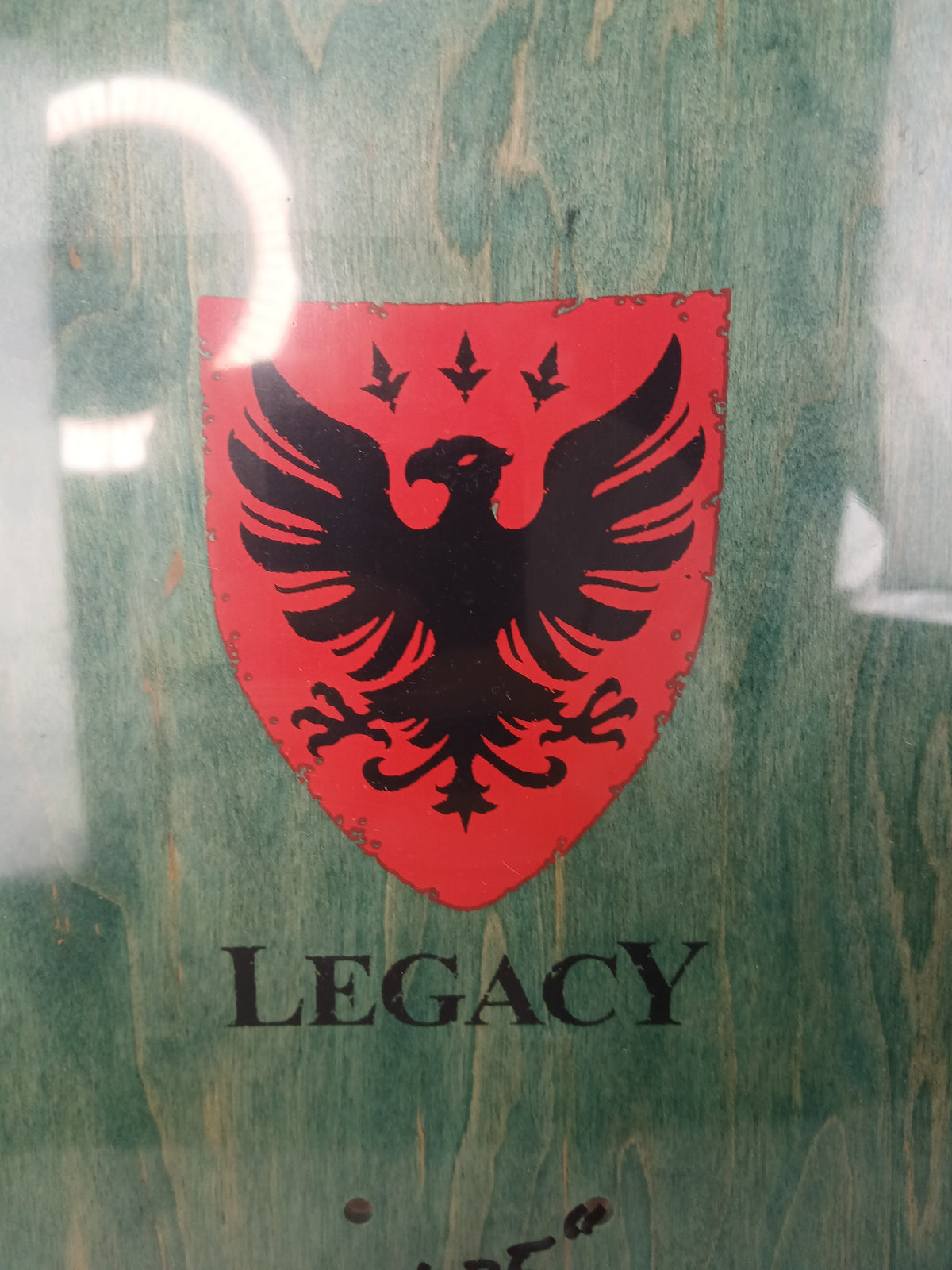 Legacy Team Bird Black White Red Size 7.625" Vintage NOS Deck