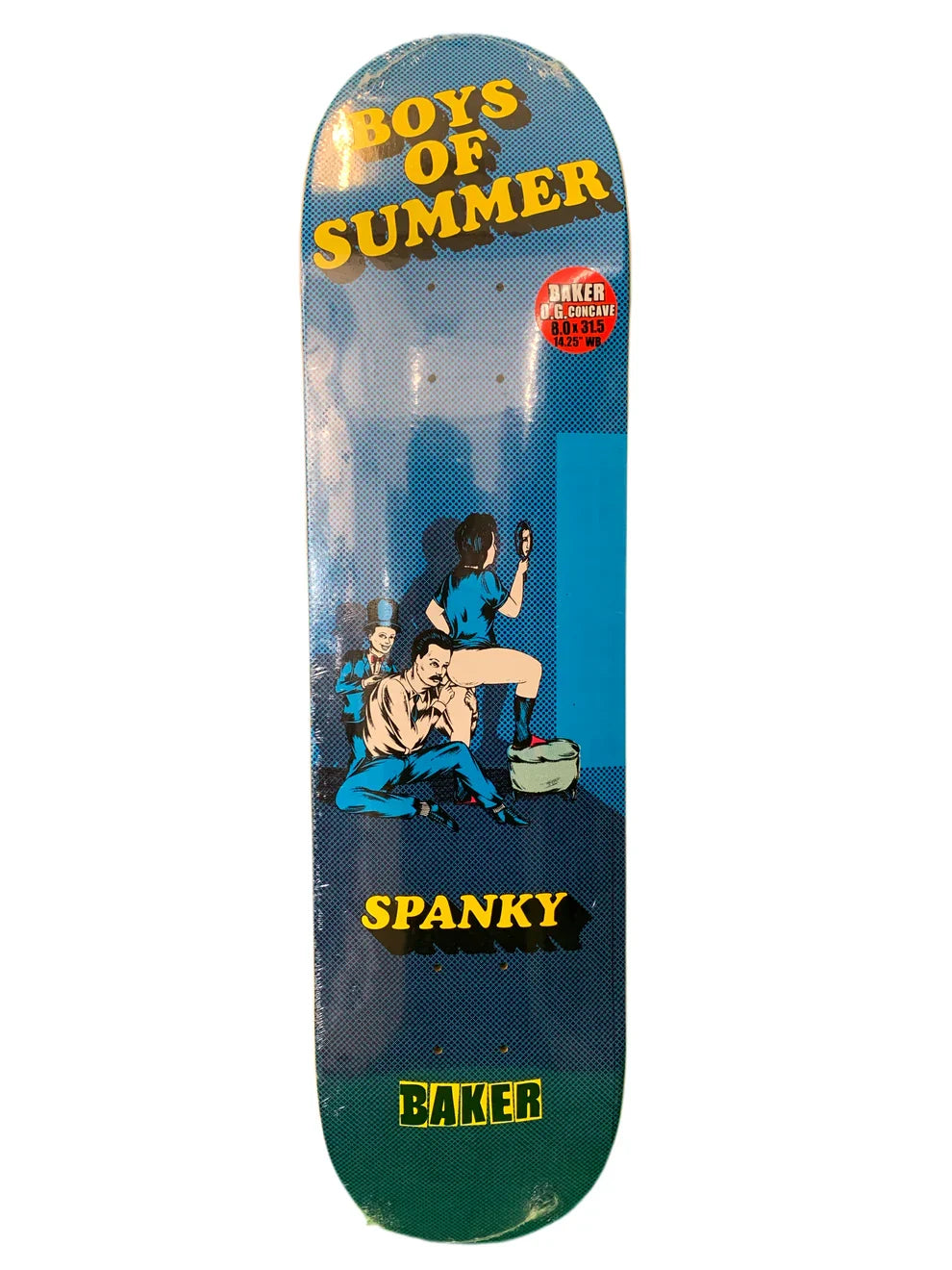 Baker Kevin "Spanky" Long Boys Of Summer Blue Black Multi Size 8.0" Vintage NOS Deck